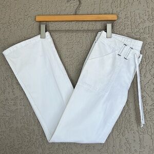 Le Tigre White Straight Leg Drawstring Pants Juniors Size 3 NWT